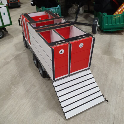 Camião Transporte de Touros com portas intermédias, pátio e rampa Bruder Mercedes - Image 5