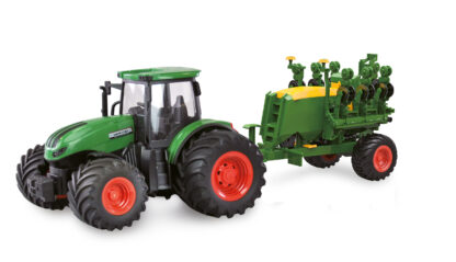 Brinquedos Marca Trator com Reboque controle remoto 1.24